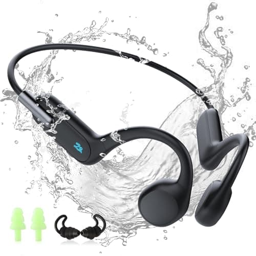 HIFI WALKER T10 Air - Cuffie Conduzione Ossea, Lettore MP3 Subacqueo per Nuoto, Impermeabile IPX8, Bluetooth 5.3 Open-Ear Auricolari Sport da 32 GB di memoria integrata per corsa, ciclismo, nuoto