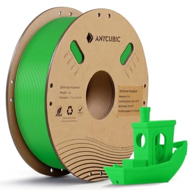 ANYCUBIC PLA Filamento per Stampante 3D, RFID Filamento PLA per Stampante 3D 1,75 mm Precisione Dimensionale +/- 0,02 mm(Verde Classico,1KG)