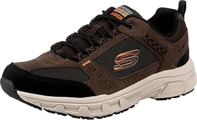 Skechers Oak Canyon, Sneaker Uomo, Chocolate Leather Pu Mesh Black Trim, 41 EU