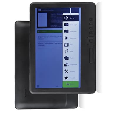 Fockety E Reader a Colori, Ereader con Schermo HD TFT LCD 16:9 da 7 Pollici con Pellicola Protettiva e Coperchio, Cuffie, Lettore di eBook Nero Leggero da 2100 mAh a Lunga Durata per studi (16 GB)