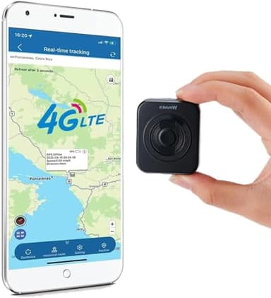 4G Mini localizzatore GPS per auto APP senza Abbonamento Micro Gps Tracker Spia Monitoraggio in Tempo Reale Cronologia Percorsi e SOS Allarmi Portatile GPS