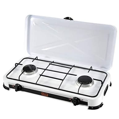 VINCO Fornello A Gas Gpl 2 Fuochi Bruciatore 1.2 Kw 76002 Campeggio Camper