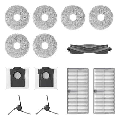 Dreame Kit Accessori per robot L40 Ultra e X40 Ultra Complete Include 6x Panni mop (3 paia), 2x Filtri, 2x Sacchetti polvere, 2x Spazzole laterali, 1x Spazzola principale