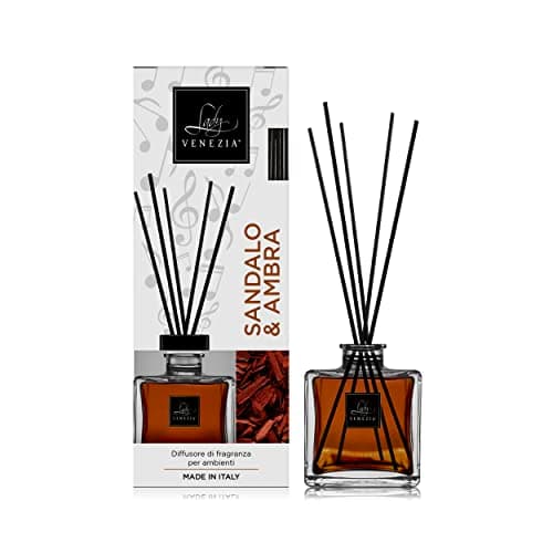 LADY VENEZIA - CUBO 100 - Diffusore di Fragranza - Sandalo & Ambra 100 ml, Made in Italy