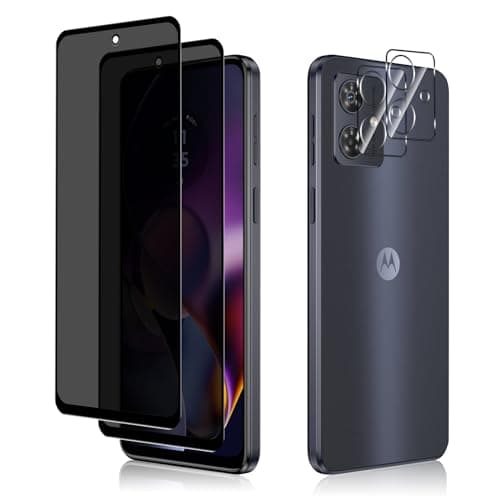 HeeYeal Privacy Pellicola Protettiva + Protezione Fotocamera Compatibile con Motorola Moto G54 5G, [2 + 2 Pezzi] Vetro Temperato, Durezza 9H Anti-Graffio, Anti-Spy Pellicola per Motorola Moto G54 5G