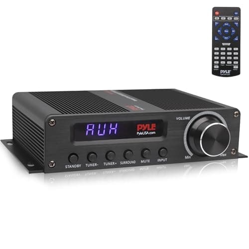 Pyle Amplificatore Audio Stereo Wireless Bluetooth, 75 Watt Amplificatore 5.1 Canali per Home Theater, Surround con HDMI, AUX, Antenna FM, Ingresso Subwoofer