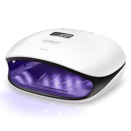 Lampada Unghie UV LED SUNUV 48W Asciugatrice UV Unghie SUN4 per Gel Manicure Shellac con 4 Timer, LCD Display, Sensore e Asciugatura a Doppia Velocità