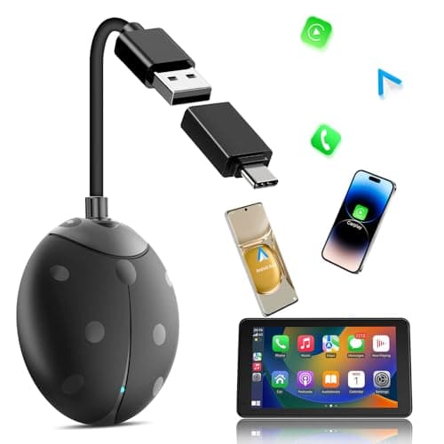 Adattatore Wireless 2 in 1 per Carplay & Android Auto - Box Carplay Facile e Stabile per Carplay e Android Auto Integrati