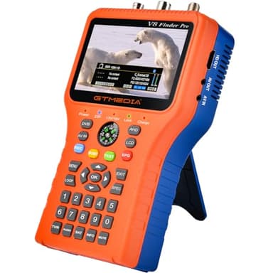 GTMEDIA V8 Finder Pro misuratore di campo digitale terrestre e sat DVB-S2X / S2 / T2 / C, Misuratore Segnale TV e Sat T2 MPEG-2/4 H.264 / H.265 localizzatore satellitare