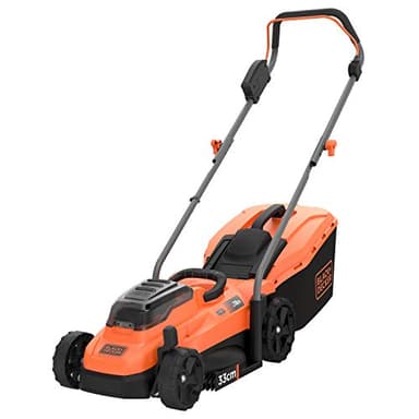 BLACK+DECKER RASAERBA A BATTERIA 18V (FUNZIONAMENTO A 36V CON DUE BATTERIE DI 18V DA 2,5AH IN DOTAZIONE) - SCOCCA 33CM - ALTEZZA DI TAGLIO REGOLABILE - CESTO 35LT BCMW3318L2-QW