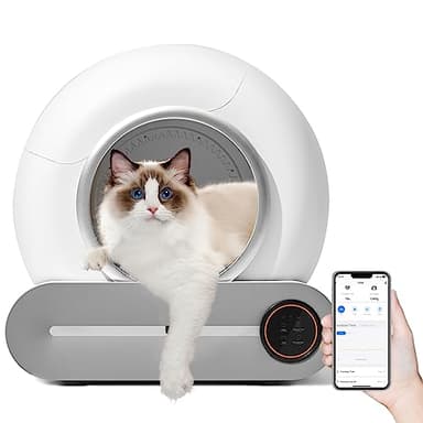 QraraZL Lettiera autopulente, lettiera per gatti autopulente con controllo APP, lettiera automatica, monitor di salute intelligente/deodorante ionico (intelligente)