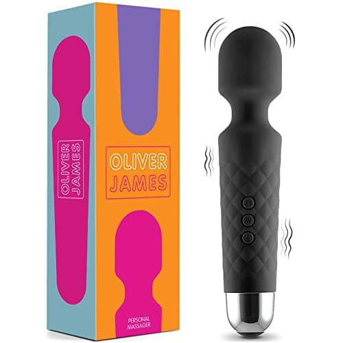 Vibratore Sessuale per Donna - Massaggiante Personale Con 8 Velocità e 20 Modalità - Stimolatore Punto G - Dildo vibrante, Vibratorepunto squirt, Giocattoli Sessuali - Oliver James (Nero)
