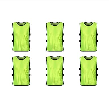 CHUANGOU 6Pcs Casacche Calcio Adulti, Gilet da Allenamento, Pettorine da Allenamento, Formazione Gilet, Sports Bibs