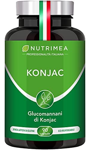 KONJAC | 95% di Glucomannano | Migliora il Senso di Sazietà | Controllo del Peso | 100% Naturale | 90 Capsule | Nutrimea