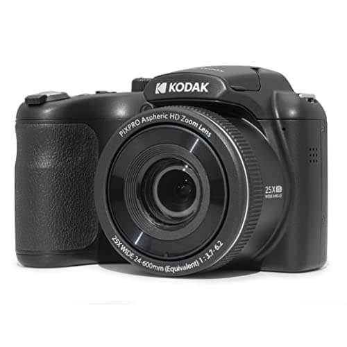 KODAK Pixpro Astro Zoom AZ255 - Fotocamera digitale Bridge da 16 MP, Zoom Ottico 25X, Video HD 1080p, Grandangolo 24 mm, Stabilizzatore Ottico, Schermo LCD 3" - Nero