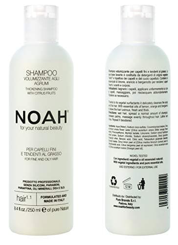 Noah 1.1 Shampoo Volumizzante agli Agrumi - Per Capelli Fini e Tendenti al Grasso, 250ml