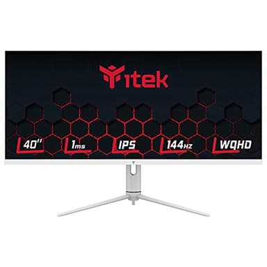 Itek Monitor GGF - 40 pollici, Piatto, Risoluzione 3440x1440 Ultra WQHD, Schermo 21:9, HDR600, Pannello IPS da 144Hz, risp. 1ms, collegamento HDMI e DP, Uscita Audio,luci Led RGB, HUB USB,Type-C