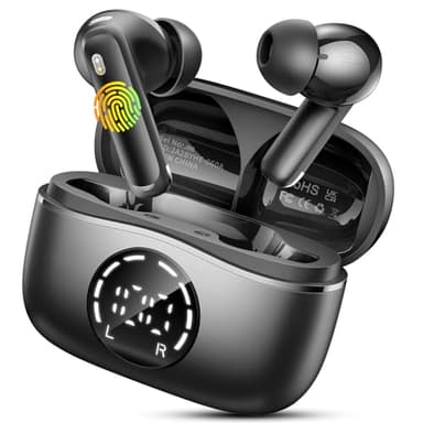 Cuffie Bluetooth, Auricolari Bluetooth 5.4 Stereo HiFi, 48 Ore Cuffie Wireless in Ear con 4 Microfono Cancellazione Rumore, Cuffiette Wireless IP7 Impermeabile, Cuffie Senza Fili per iPhone Android