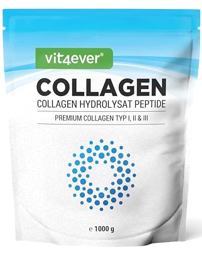 Collagene in Polvere 1000 g - 100% Peptidi idrolizzati di Collagene Bioattivo - Collagene di Tipo 1, 2 e 3 - Sapore Neutro - Senza additivi