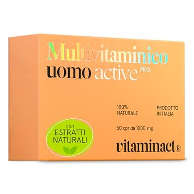 Multivitaminico Uomo Completo. Specifico per: Energia, Vitalità, Stanchezza, Affaticamento, Difese Immunitarie e Aumento del Testosterone. Potenziato Con Estratti, Vitamine e Minerali. 100% Naturale.