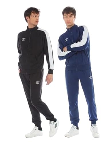 Umbro tuta uomo in cotone full zip art. 30093 (M, nero)