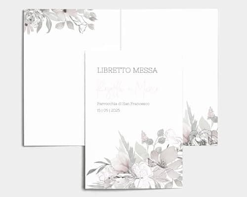 Libretto Cerimonia Nozze CON STAMPA AD ALTA QUALITÁ - Velvet - Libretto messa completamente PERSONALIZZABILE (ANCHE I COLORI) (20)