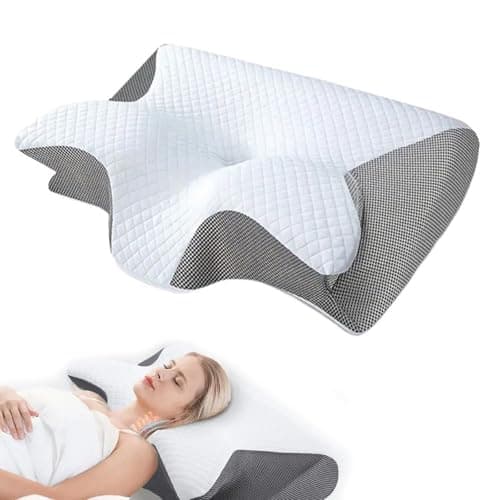 Orthosleep,Cuscino Ortopedico Cervicale Serenium per Alleviare Il Disagio al Collo, Serenium Cuscino Ergonomico con Federa Sfoderabile per Una Facile Pulizi