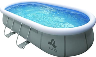 AVENLI 17449EU Piscina Autoportante Ovale con Struttura, 10886 Litri, Grigio, 540x304x106 cm