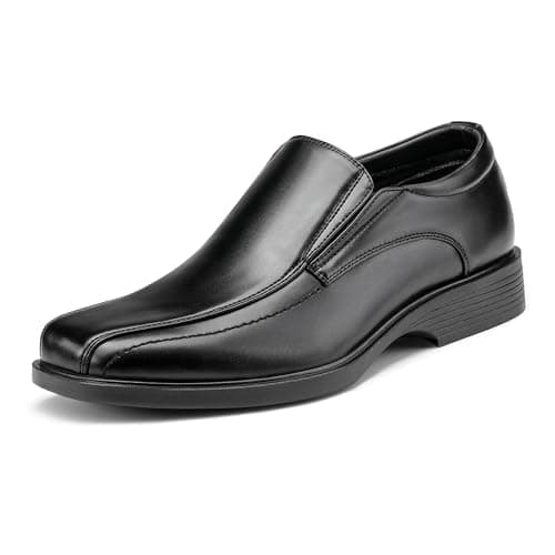 Bruno Marc Mocassini da Uomo in Pelle Slip on Scarpe Eleganti Vintage Elegante Oxford Slip on Scarpe Eleganti Vintage Elegante Oxford,Size 44.5,Nero,CAMBRIDGE-05