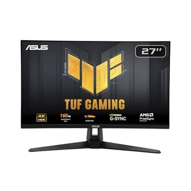 ASUS TUF Gaming VG27UQ1A, Monitor da 27", 4K HDR (3840x2160), 1ms Response Time, 160Hz, AMD FreeSync Premium, Compatibile con NVIDIA G-SYNC, 95% DCI-P3, Nero