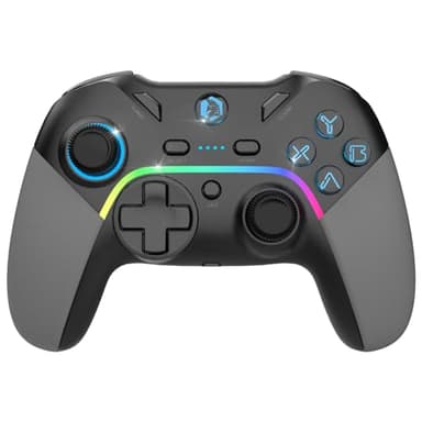 EMPIRE GAMING – Controller da gioco ricaricabile con gamepad wireless WiFi da 2,4 GHz - PC/PS3/Switch - Modalità Macro/Tubo - Doppia vibrazione - Porta audio da 3,5 mm - Ergonomico - Cavo USB-C