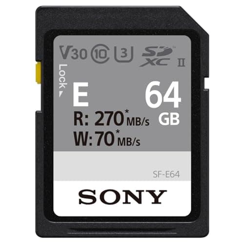 Sony Memoria SD-XC 64 GB Serie E, Lettura 270 MB/s, Scrittura 45 MB/s