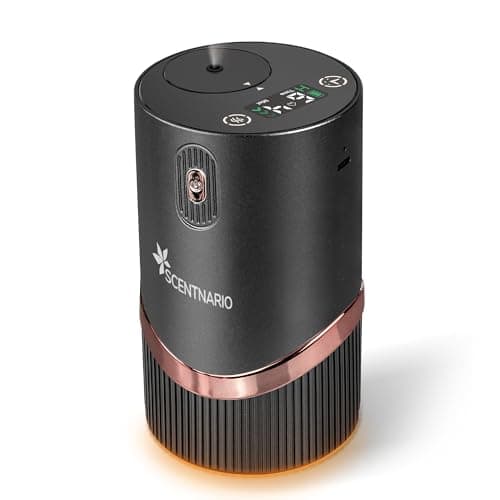 Diffusore senza cibo per oli essenziali, diffusore di aromi senza acqua – diffusore senza acqua con LED caldo, accensione automatica, funzione 4 freddo e timer 1/2/4/6H