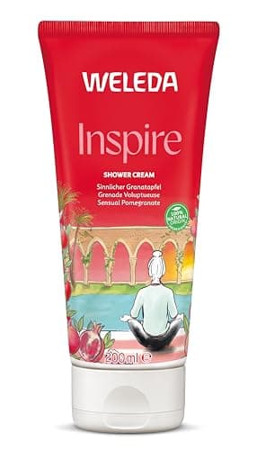 Weleda Doccia Cremosa Melograno, bagnoschiuma cremoso dalla fragranza sensuale di arancia, davana e vaniglia, con tensioattivi di origine vegetale (1X200 ml)