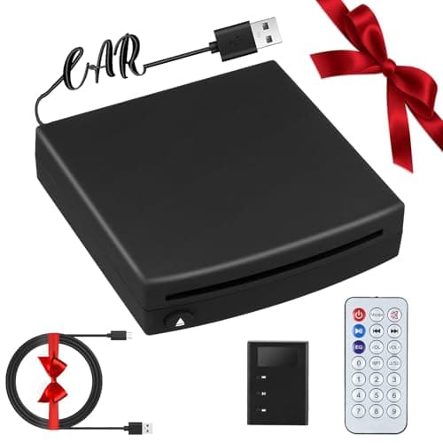 Lettore CD per Auto con Telecomando, (Compatibile con Tutti i Modelli) Autoradio Lettore USB CD/DVD Esterno per Interfaccia Stereo Connessione USB Lettore di Navigazione GPS,Auto/Computer Portatile