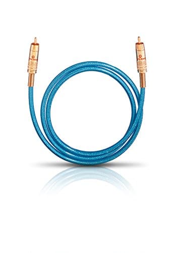 Oehlbach NF 113 DI 100 - Cavo Cinch Audio Digitale - Cavo coassiale S/PDIF di alta qualità, schermatura multipla, 75 Ohm - 1 m - blu