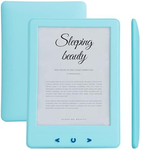 Silvergear® Ebook Reader con Retroilluminazione | Touchscreen E-Ink da 6 Pollici | Memoria da 4 GB per 3000+ E-Books | Antiriflesso e Leggero | Blu