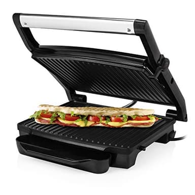 Princess Piastra per Panini Grill 112415, 2000 watt, 30 x 24 cm, Coperchio galleggiante, Nero, Acciaio Inox