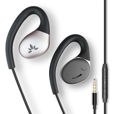 Avantree Resolve - Auricolari Open Ear Filo AUX 3,5mm - Microfono & Controllo Volume, Progettati Per Orecchie di Taglia S/M, Compatibili Con Telefoni Tablet PC Tradizionali, Cuffie Cablate con Gancio
