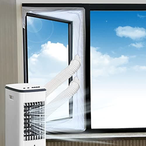 Guarnizione Finestra Climatizzatore Condizionatori Portatili 300-560 cm, Universale Guarnizione Condizionatore Adesiva Soft Cloth Impermeabile per Finestre, per Condizionata Asciugatrice (4m)