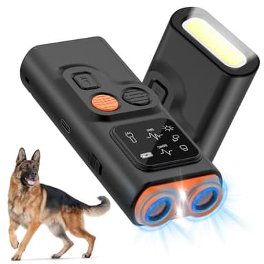 Songsier Ultrasuoni per Cani, Dispositivo Antiabbaio, Regolabile Frequenza Dispositivo Controllo Antiabbaio, Ultrasuoni Deterrente Anti-Abbaio per Cani Antiabbaio, Interni ed Esterni