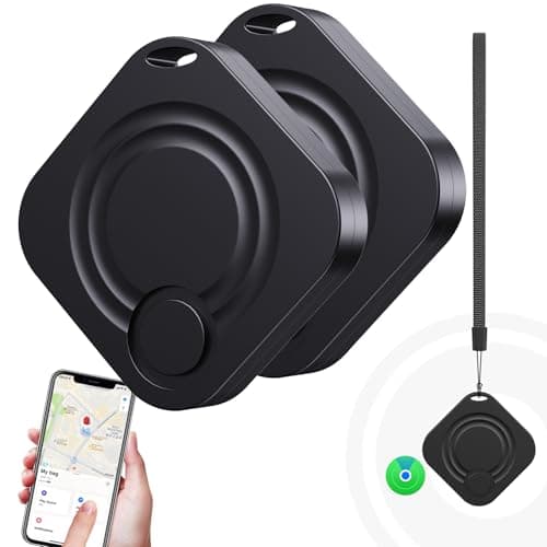 Localizzatori GPS Air Smart Tracker Tag - 2 Pezzi compatibile con Apple Dov'è (Solo IOS), per Portafogli, Chiavi, Zaini, Bagagli, Segnale Acustico, Posizionamento Globale, IP67, Batteria Sostituibile