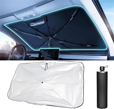 NEUHOO Accessori Auto Parasole per Hyundai Kona SX2 2023-2024 2025 [rivestimenti in cristallo di ghiaccio] Parabrezza Parasole