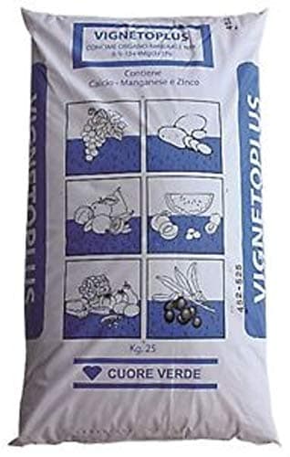 VIGNETOPLUS CONCIME DA KG. 25 (8-5-15+4MgO+1 Fe) PER VITI,PIANTE DA FRUTTO IN PRODUZIONE, ORTAGGI.