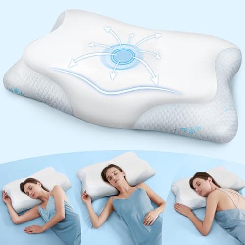 CloudÉtoile Cuscino Cervicale Memory Foam - 2 in 1 Cuscino Letto Ortopedico con Schiuma per Dormire sul lato e sulla schiena, Supporto Ergonomico Guanciale Letto Regolabile in altezza (64x38x10/12 cm)