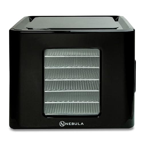Nebula Disidratatore alimentare 6 Vassoi in Acciaio Inox, Temperatura Regolabile 35-70°C, Controllo a Sfioramento LED, Essicatori per Alimenti, Essiccatore Frutta e Verdura, Funghi, Nero 400W