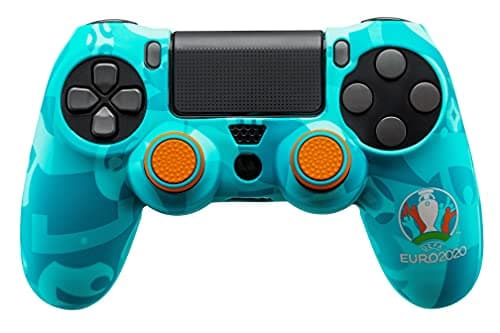 Controller Skin UEFA Euro 2020 3.0 per PlayStation 4 (PS4): Guscio in Silicone, Una Coppia di Gommini Antiscivolo e Due Adesivi - PlayStation 4