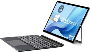 SZTPS Windows Tablet con tastiera, Window 11 Tablet 12 pollici, processore Intel J4125, 6 GB+128 GB Tablet pc 2 in 1, Touchscreen HD,Dual 2,4 G&5G WiFi, 5000 mAh Grande batteria(QWERTY Deutsch)