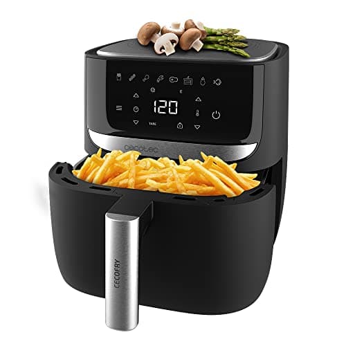 Cecotec Friggitrice ad Aria Cecofry Advance Precision. Air Fryer 1700 W, Capacità 5,5 L, Dietetica, Finitura in Acciaio Inox, Bilancia Integrata, Selezione della Temperatura, Timer