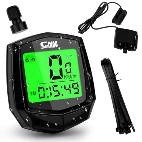 Computer Digitale per Bicicletta, Tachimetro Con 14 Funzioni, IP54 Impermeabile, Display LCD HD Retroilluminato, Contachilometri Automatico